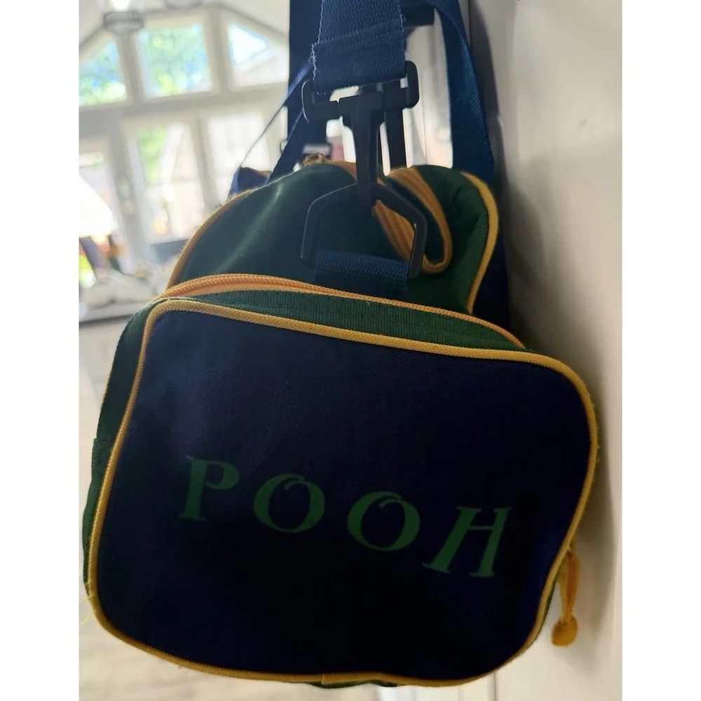 Vtg Disney Winnie The Pooh Kids Duffle Bag Carry-on Luggage Shoulder Strap